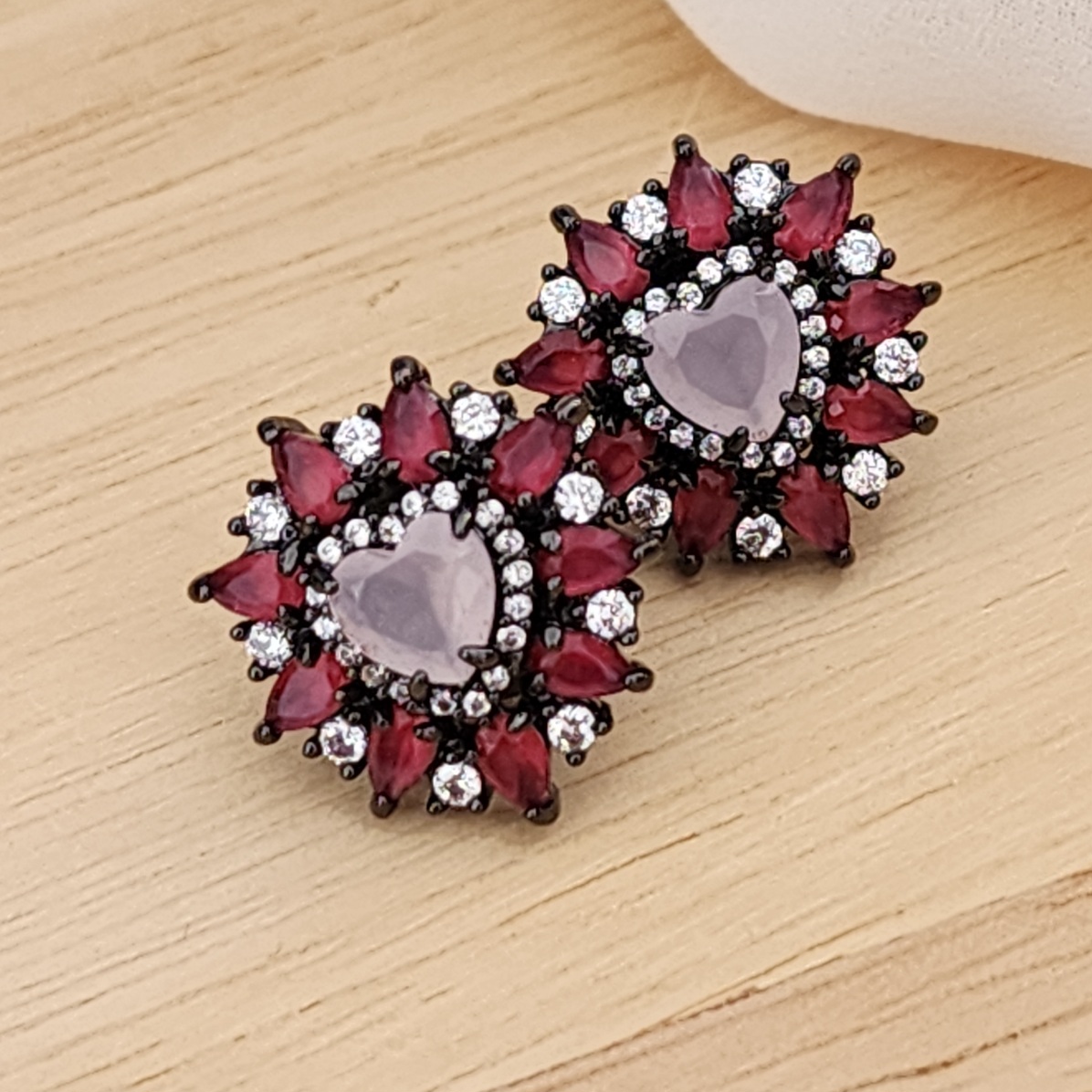 CONJUNTO RÓDIO NEGRO CORAÇÃO GRANDE MARSALA