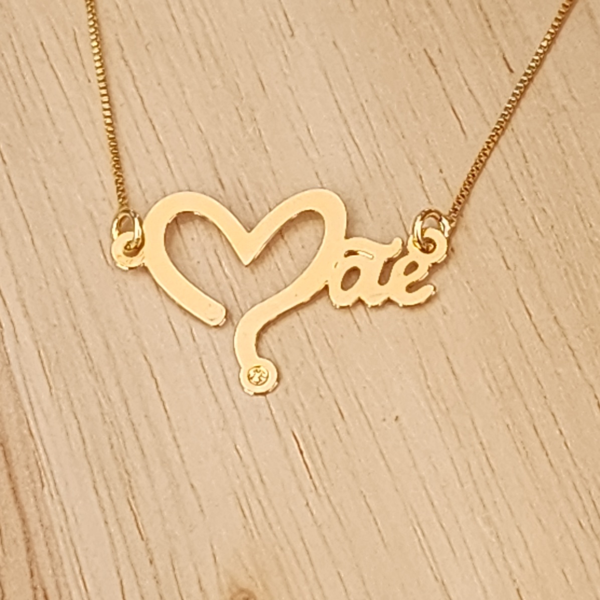 COLAR DOURADO MÃE CORAÇÃO