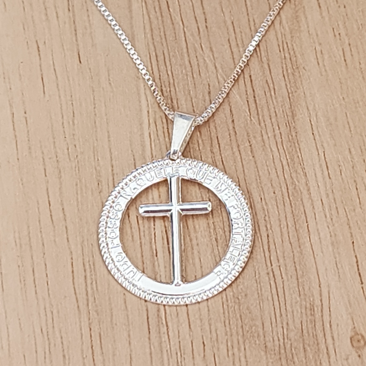 COLAR VENEZIANA PINGENTE TUDO POSSO NAQUELE QUE ME FORTALECE