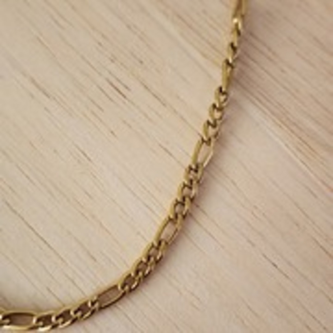 COLAR AÇO  DOURADO TRÊS POR UM MASCULINO 60CM