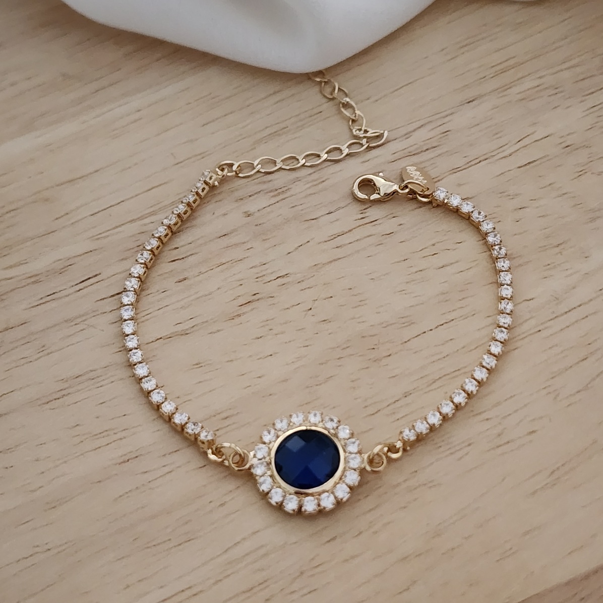 PULSEIRA RIVIERA COM PINGENTE AZUL