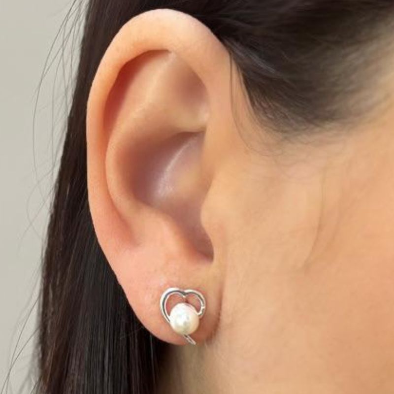 BRINCO PÉROLA CORAÇÃO BRINCO PÉROLA CORAÇÃO