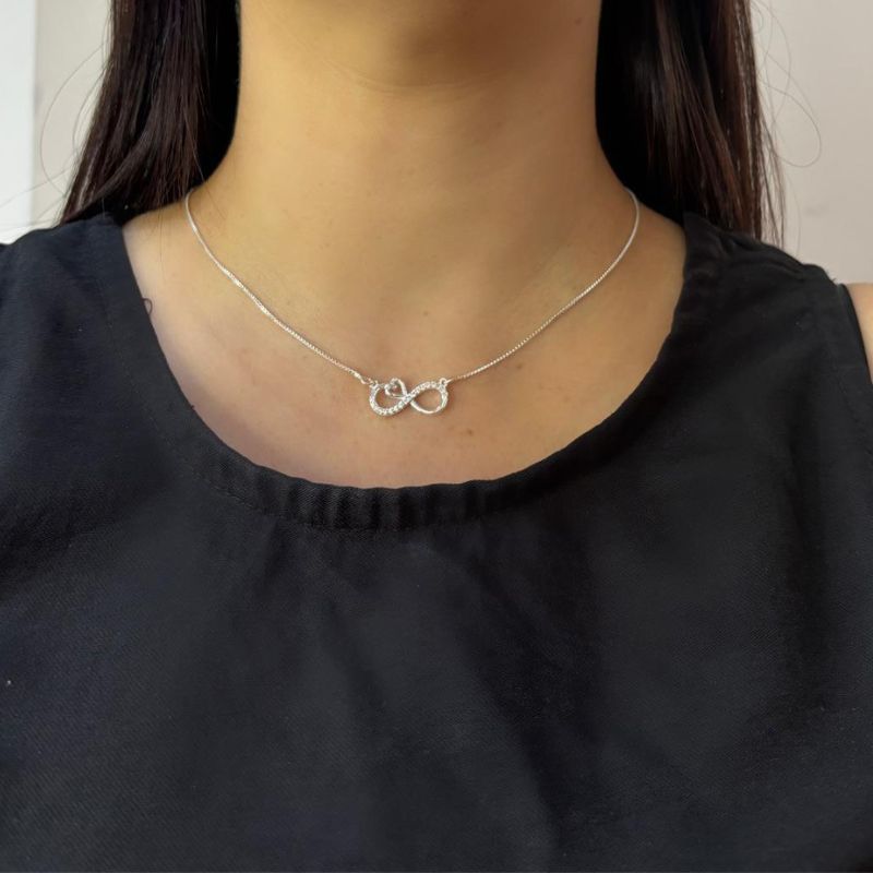 COLAR INFINITO E CORAÇÃO COLAR INFINITO E CORAÇÃO