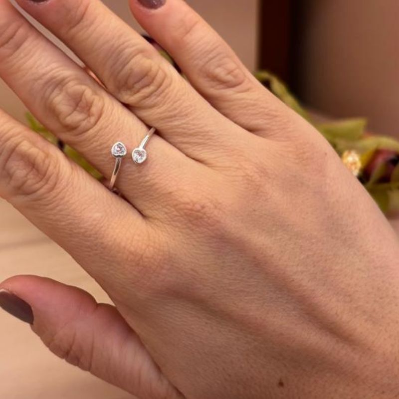 ANEL REGULÁVEL CORAÇÕES ZIRCÔNIAS ANEL REGULÁVEL CORAÇÕES ZIRCÔNIAS