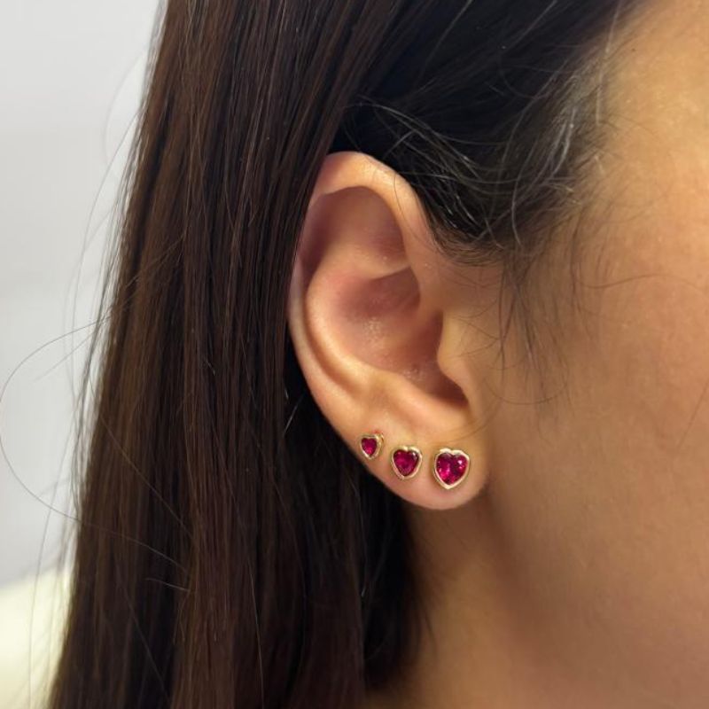 BRINCO TRIO CORAÇÃO ZIRCÔNIA