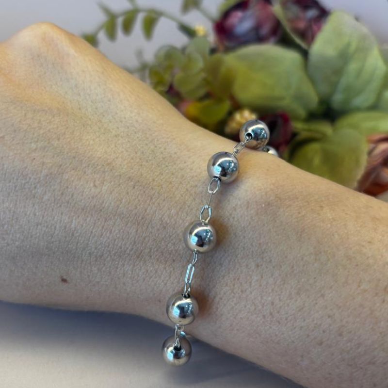 PULSEITA CARTIER COM 10 BOLAS 8MM