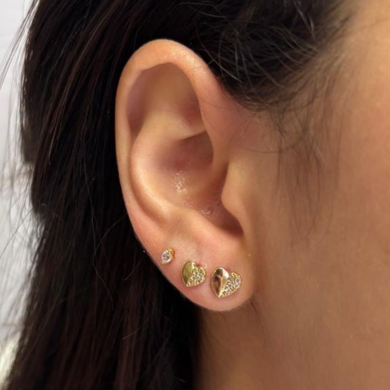 BRINCO TRIO CORAÇÃO CRAVEJADO