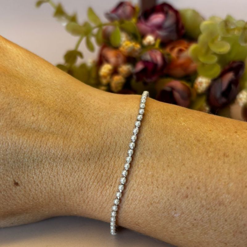 PULSEIRA PÉROLA COM GARRA 2MM