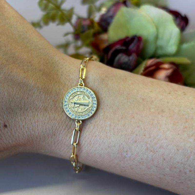 PULSEIRA CARTIER SÃO BENTO CRAVEJADO EM VOLTA