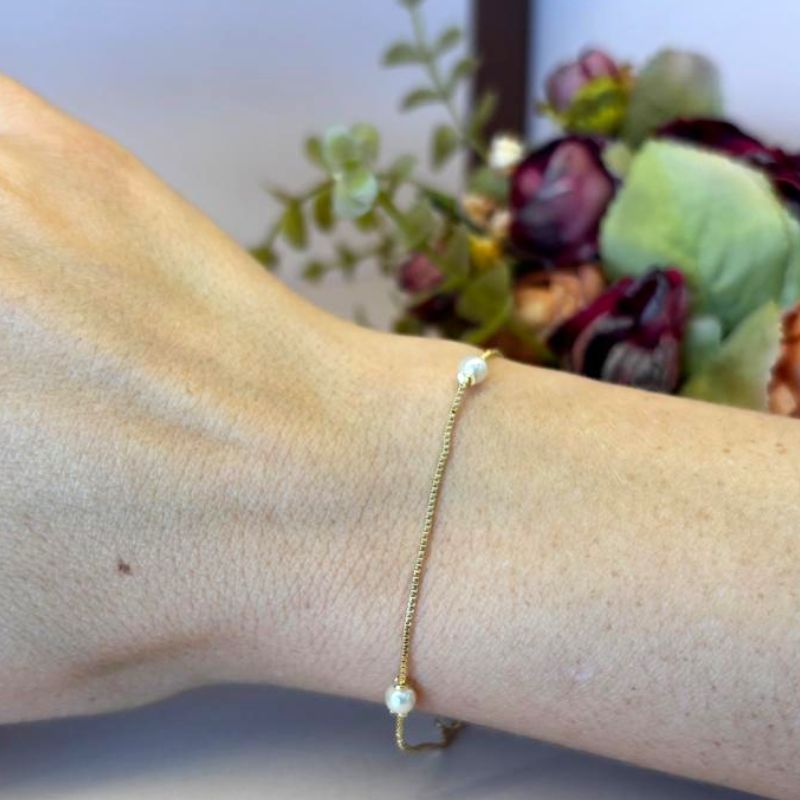 PULSEIRA VENEZIANA COM PÉROLA
