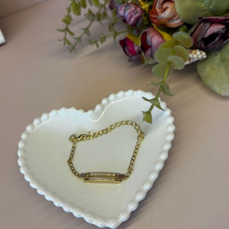 PULSEIRA INFANTIL PLACA CRAVEJADA