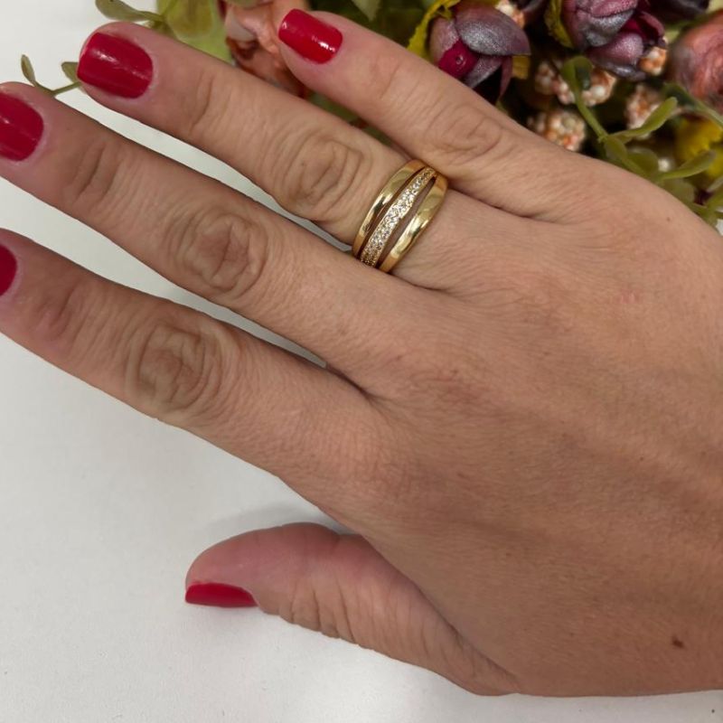 ANEL LARGO MEIO CRAVEJADO