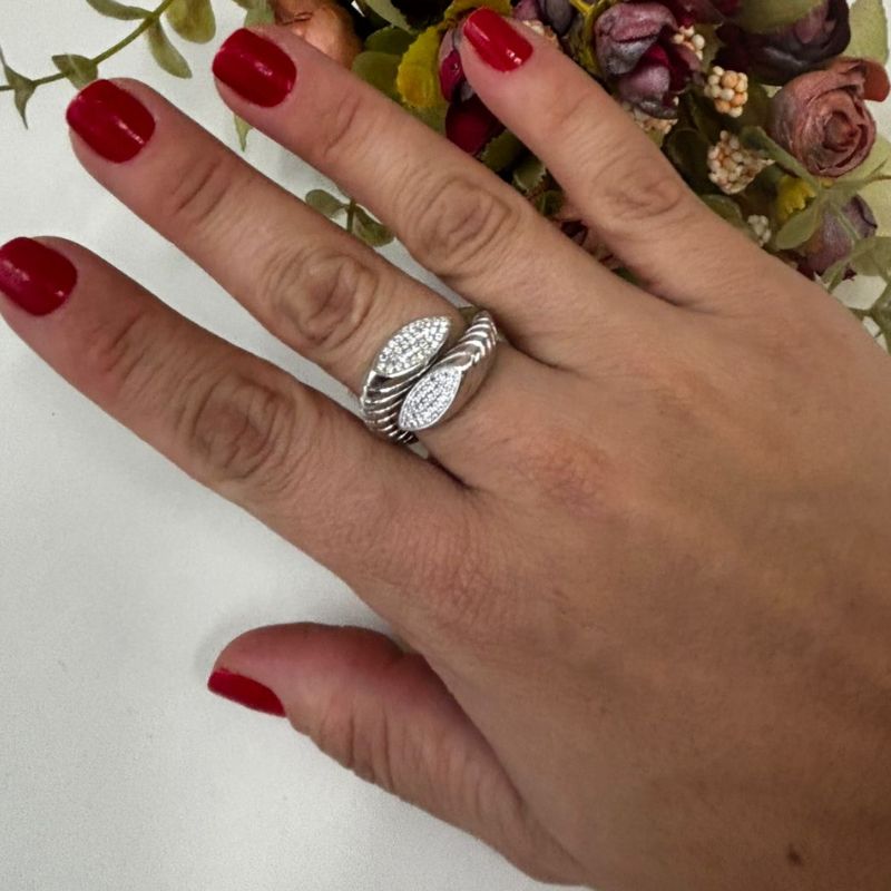 ANEL ABERTO OVAL CRAVEJADO