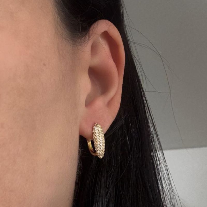 ARGOLA OVAL CRAVEJADA