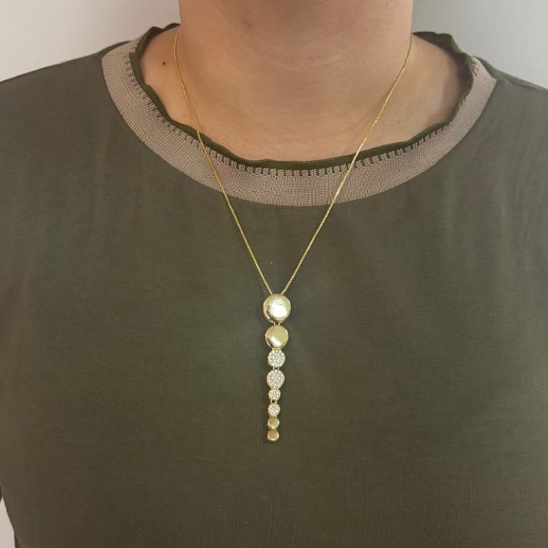 COLAR CÍRCULOS LISO E CRAVEJADO