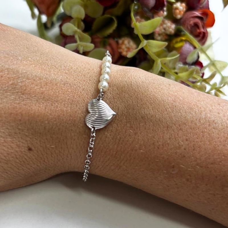 PULSEIRA CORAÇÃO E PÉROLAS