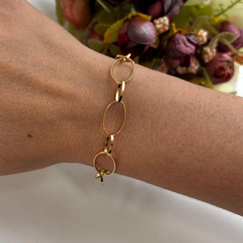 PULSEIRA ELOS OVAIS 2 TAMANHOS