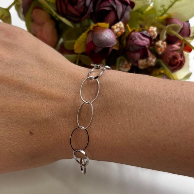 PULSEIRA ELOS OVAIS FIO DE OURO