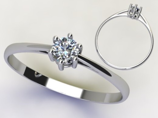 ANEL SOLITÁRIO C/ ZIRC. 4MM CRISTAL