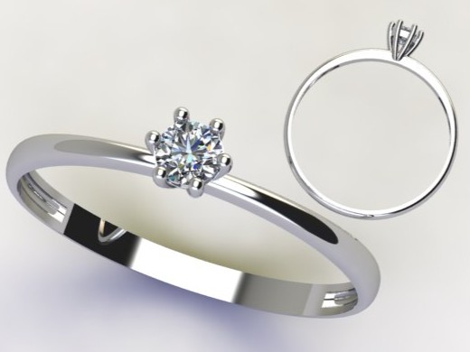 ANEL SOLITÁRIO C/ ZIRC. 3,5MM CRISTAL