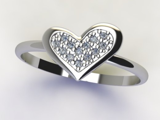 ANEL CORAÇÃO  C/ ZIRC. CRISTAL