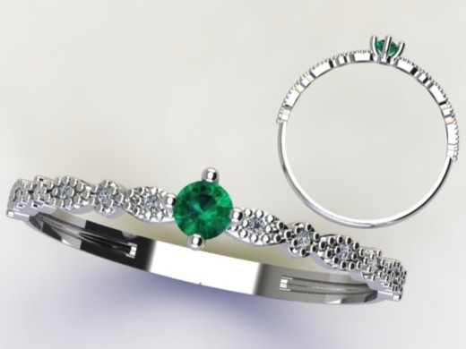 ANEL SOLITÁRIO C/ ZIRC. 3MM CRISTAL