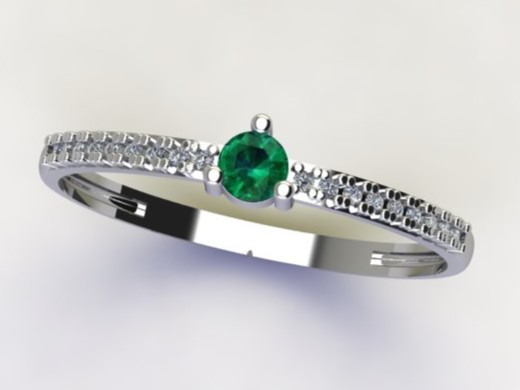 ANEL SOLITÁRIO C/ ZIRC. 3MM CRISTAL