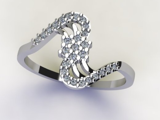 ANEL FLOR  C/ ZIRC. CRISTAL