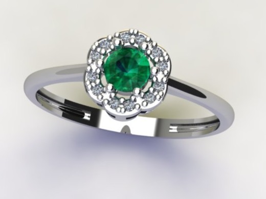 ANEL FLOR  C/ ZIRC. CRISTAL