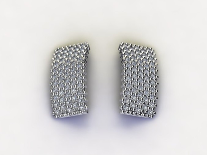 BRINCO RETÂNGULO  C/ ZIRC. CRISTAL