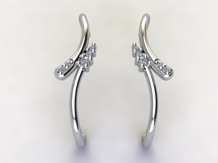 BRINCO PINO NO MEIO C/ ZIRC. CRISTAL