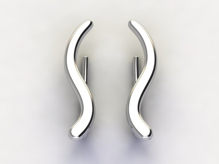 BRINCO EAR CUFF ONDULADO S/ ZIRC. INCOLOR