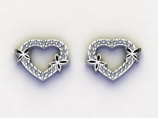 BRINCO CORAÇÃO E BORBOLETA C/ ZIRC.
CRISTAL