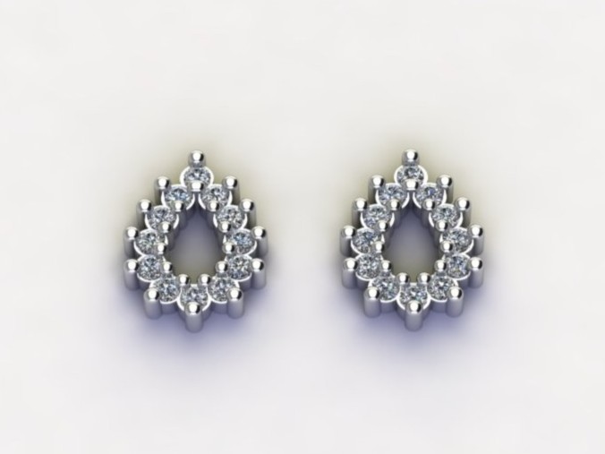 BRINCO GOTA PEQUENO C/ ZIRC. CRISTAL