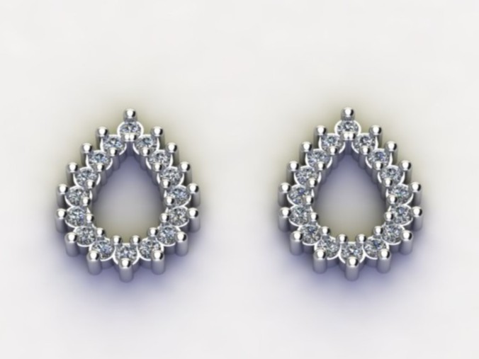 BRINCO GOTA MÉDIO C/ ZIRC. CRISTAL