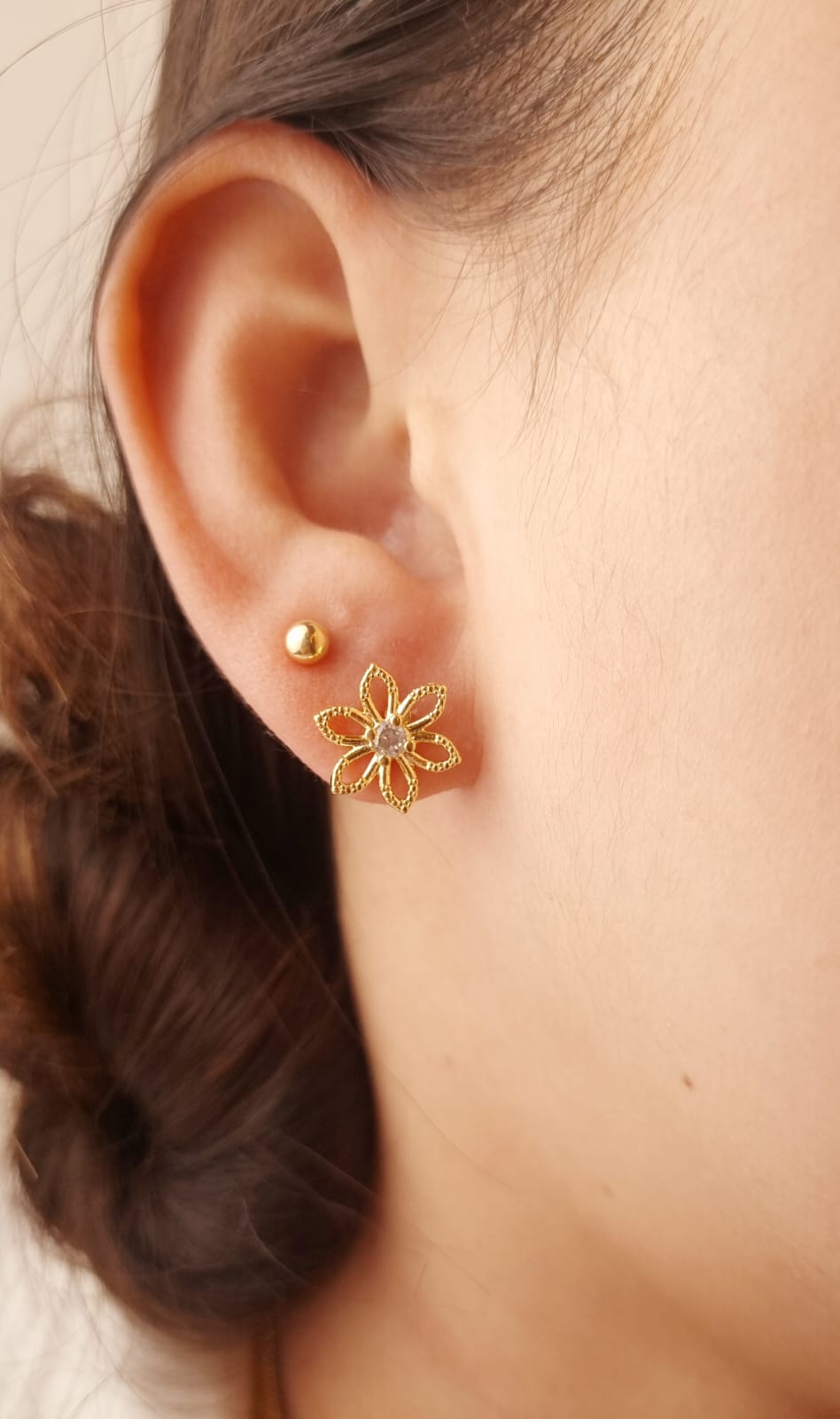 Brinco Margarida com Zircônia