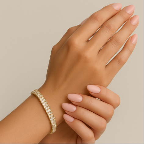 Pulseira Zircônia Baguete