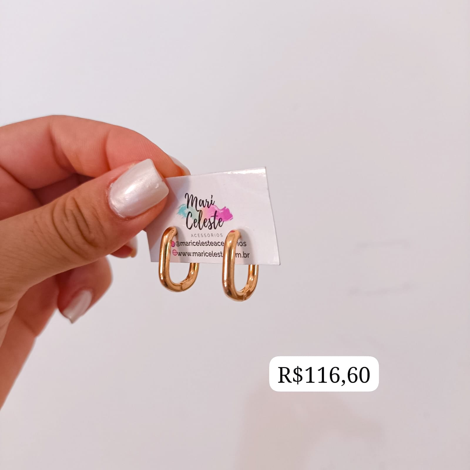 Argola Quadrada Lisa M