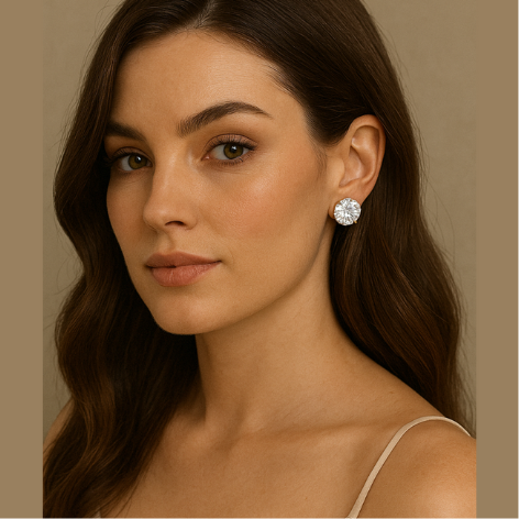 Brinco Solitário Zirconia 10mm