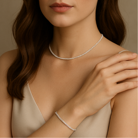 Choker de Zircônias Riviera Transparente