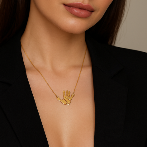 Colar Personalizado Mãozinha Igual a da Criança