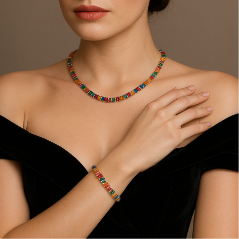 Colar Riviera Colorida