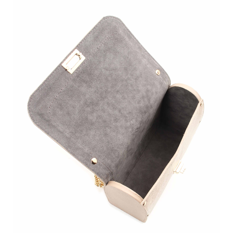 Bolsa Baú em Couro Legítimo Palha