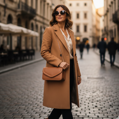 Bolsa Envelope Marrom Claro Couro Legítimo