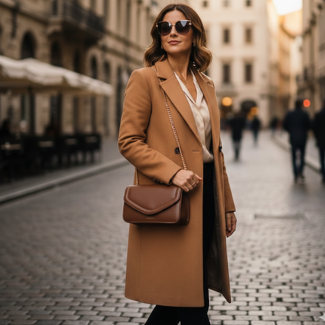 Bolsa Envelope Marrom Escuro Couro Legítimo