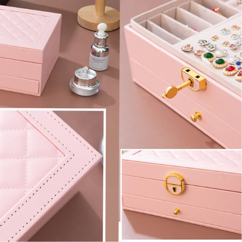 Porta Jóias Rosa Gavetas