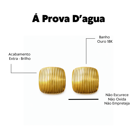 Brinco Square Á Prova D'Agua