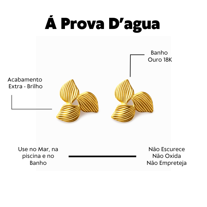 Brinco Flor Á Prova D'Agua