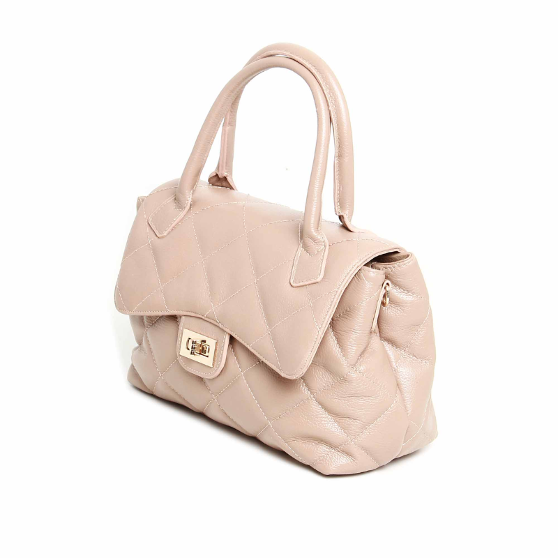 Bolsa Grande em Couro Legítimo Off White