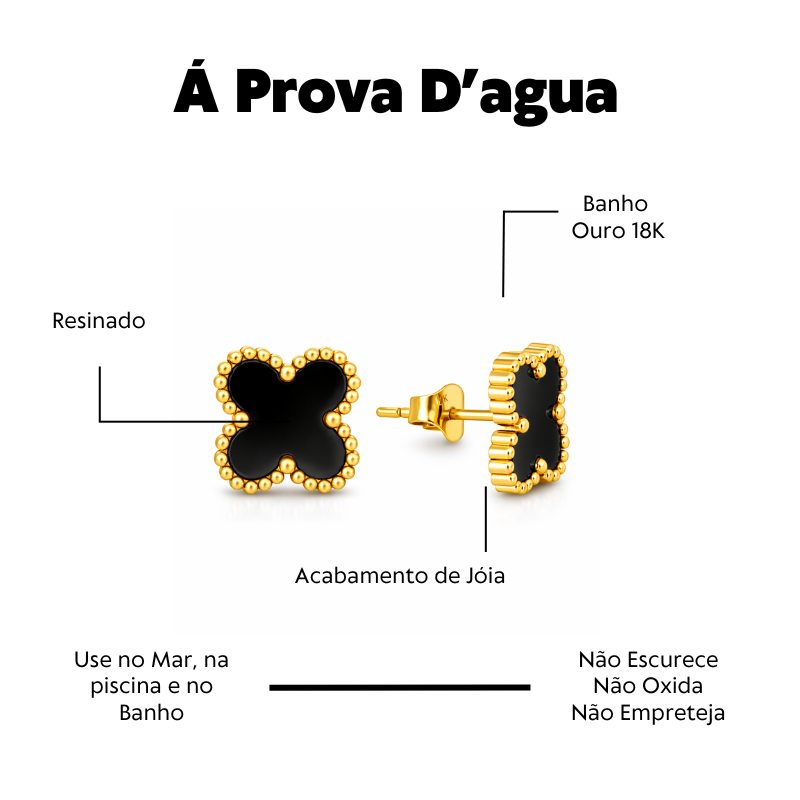Conjunto Á Prova D'agua Trevo Preto